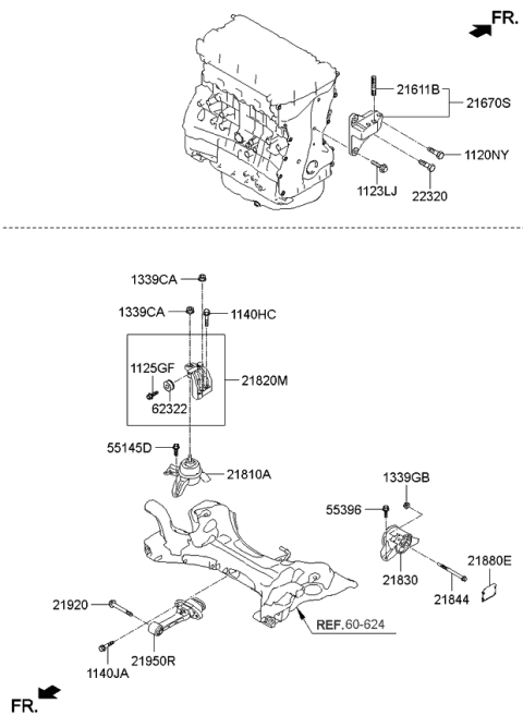 2015 Kia Optima Engine & Transaxle Mounting Diagram