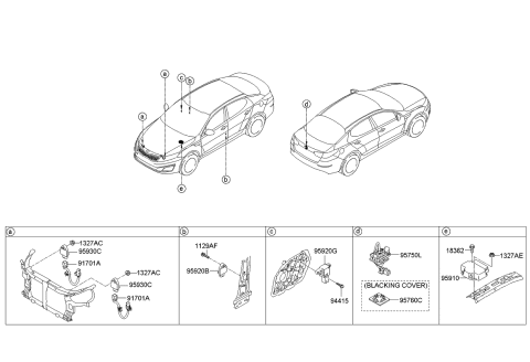 2015 Kia Optima Relay & Module Diagram 1