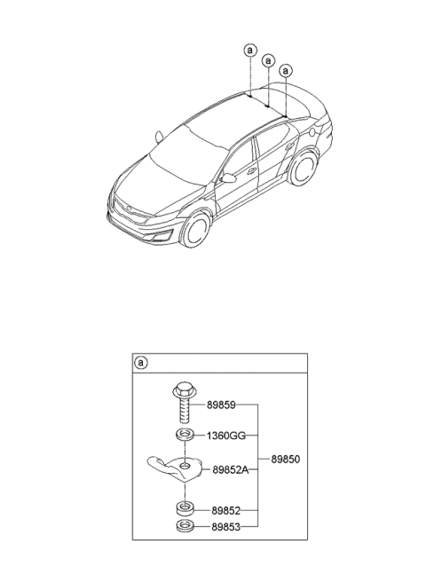 2014 Kia Optima Child Rest Holder Diagram