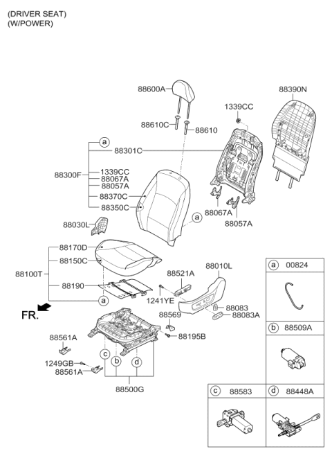2015 Kia Optima Front Seat Cushion Driver Covering Diagram for 881602T170AWC