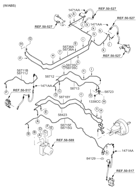 2008 Kia Spectra Brake Fluid Line Diagram 2