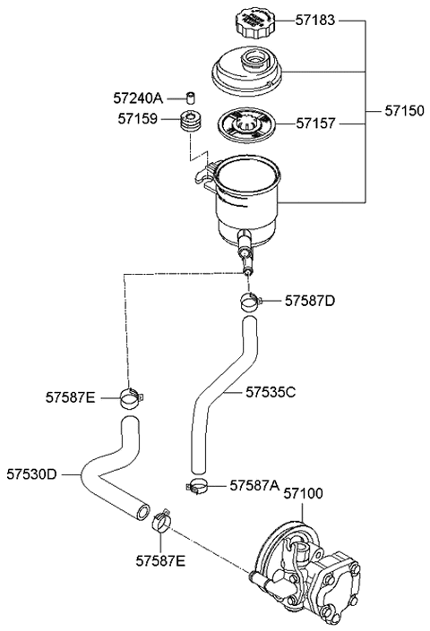 2007 Kia Spectra Power Steering Oil Pump Diagram