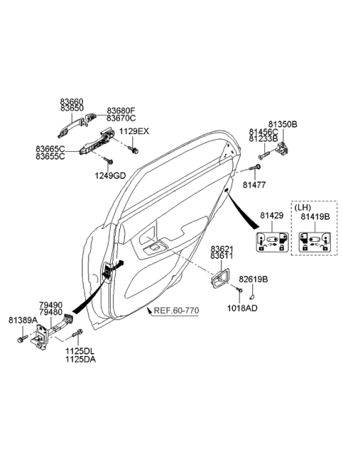 2009 Kia Spectra Rear Door Locking Diagram