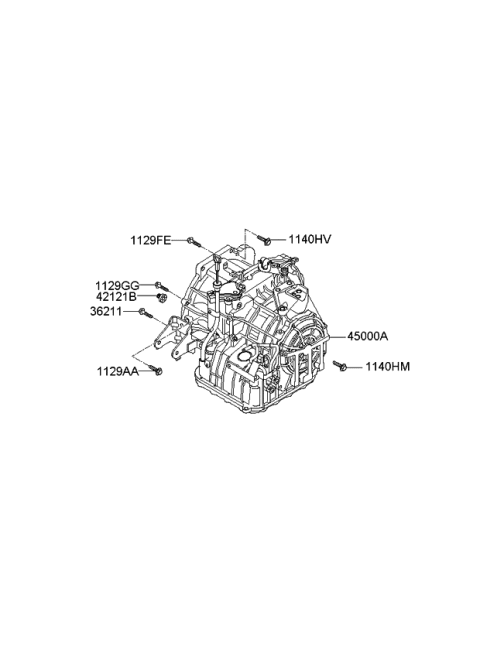 2007 Kia Spectra Transaxle Assy-Auto Diagram