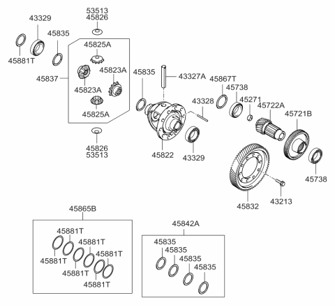 2008 Kia Spectra Transaxle Gear-Auto Diagram 2