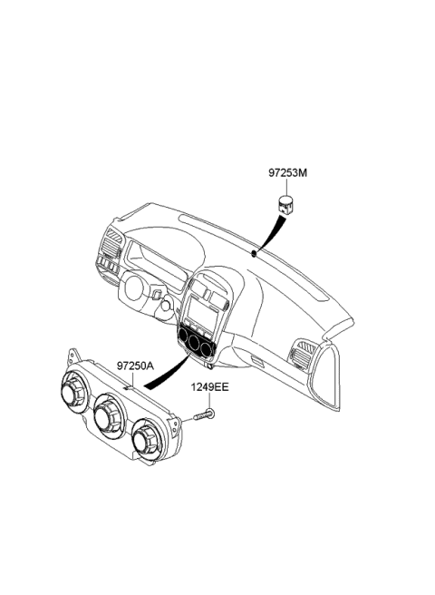 2007 Kia Spectra Control Assembly-Heater Diagram for 972502F060LK