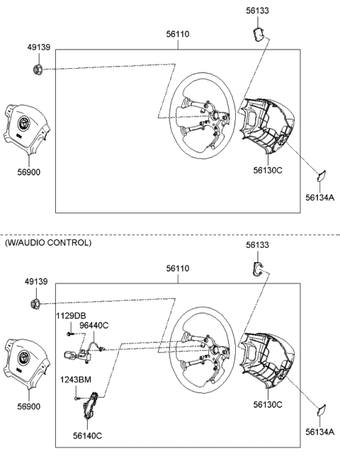 2008 Kia Spectra Steering Wheel Diagram