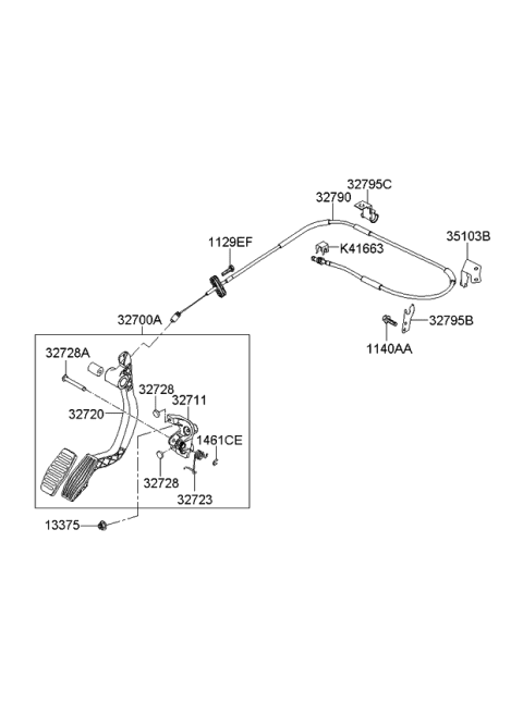 2009 Kia Spectra Accelerator Pedal Diagram 1