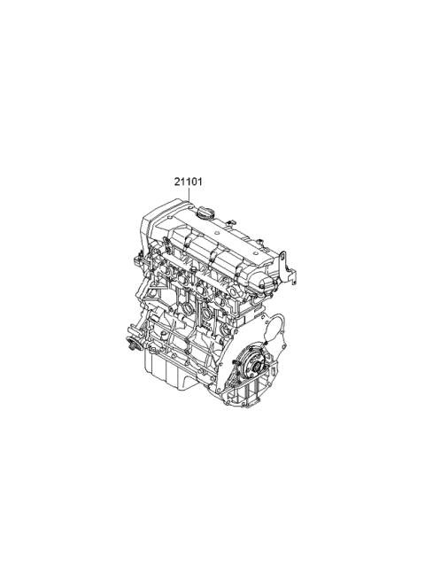 2008 Kia Spectra REMAN Sub ENGIN Diagram for 108Y123H00