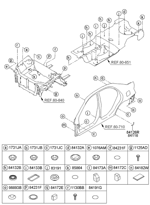 2009 Kia Spectra Isolation Pad & Floor Covering Diagram 2