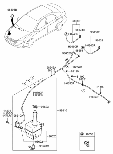 2009 Kia Spectra Windshield Washer Diagram