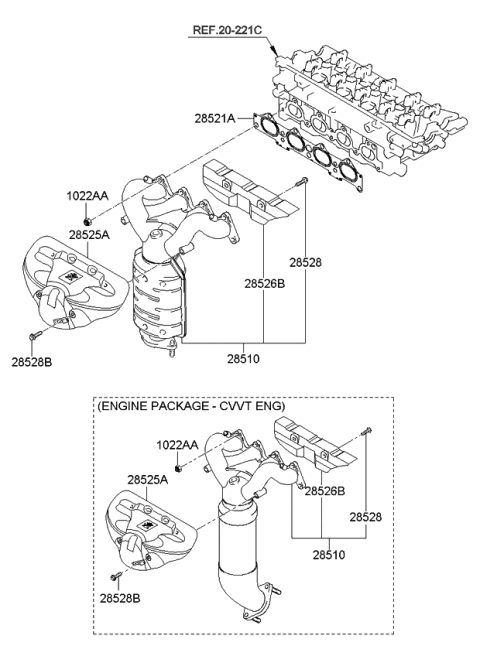 2008 Kia Spectra Exhaust Manifold Diagram