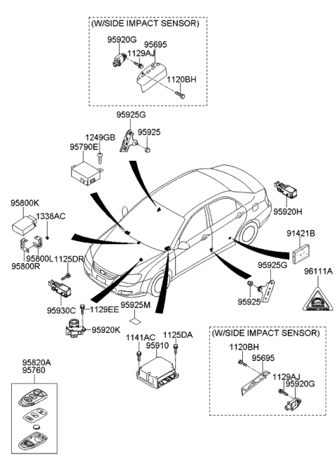 2008 Kia Spectra Relay & Module Diagram