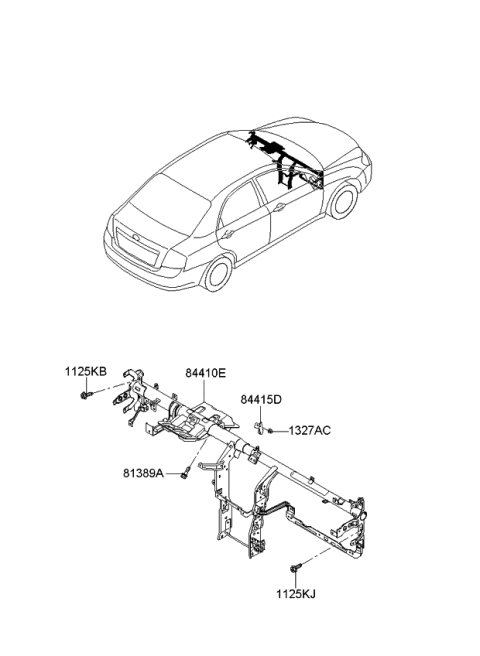 2008 Kia Spectra Cowl Panel Diagram 2