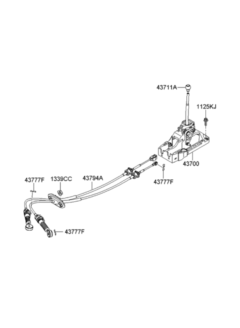 2008 Kia Spectra Shift Lever Control Diagram 2