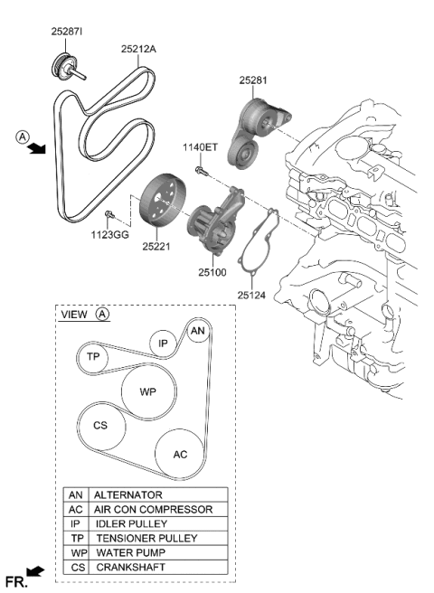 2022 Kia Forte Coolant Pump Diagram 2