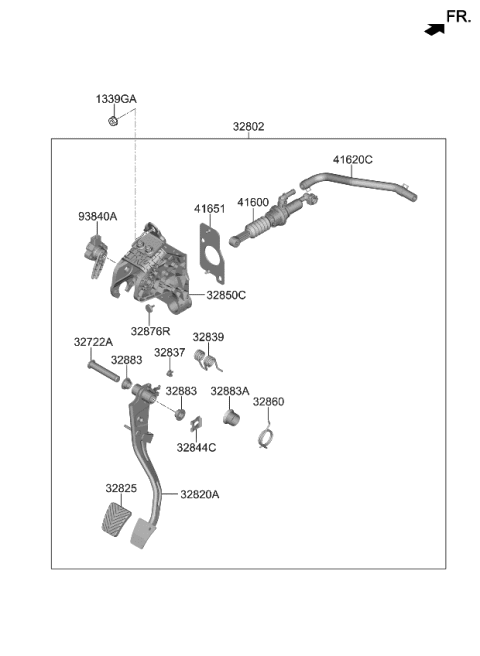 2022 Kia Forte Arm Assembly-Clutch Diagram for 32820M6100