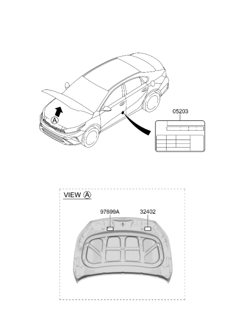 2022 Kia Forte Label Diagram 2