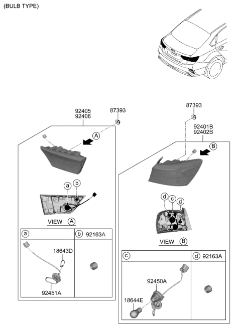 2023 Kia Forte Rear Combination Lamp Diagram 1