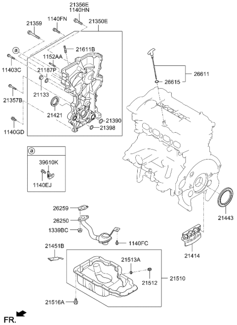 2023 Kia Forte Belt Cover & Oil Pan Diagram 1