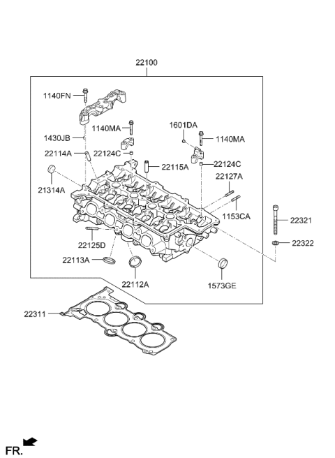 2023 Kia Forte Head Assy-Cylinder Diagram for 75ZG52BX00