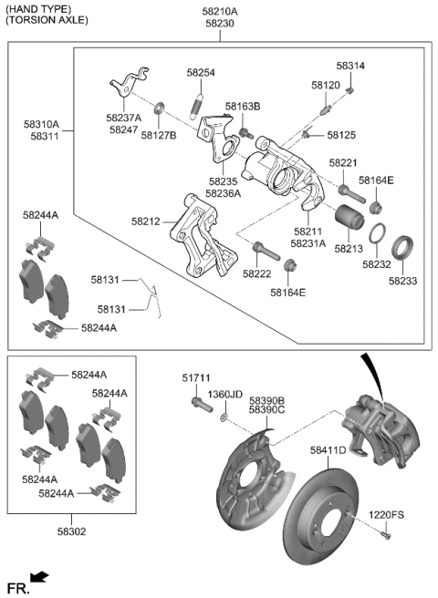2023 Kia Forte Rear Wheel Brake Diagram 2