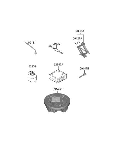 2022 Kia Forte MOBILITY KIT-TIRE Diagram for 52933AA180