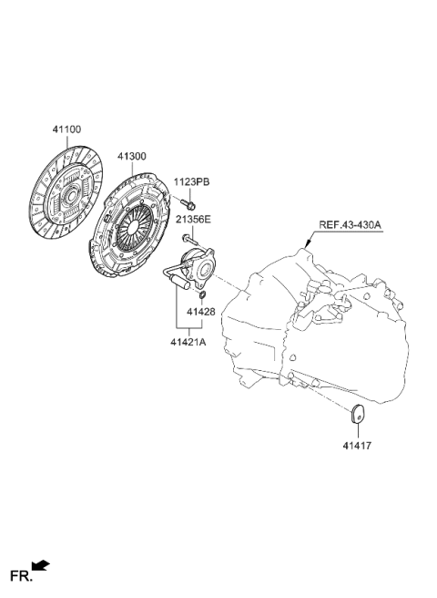 2023 Kia Forte Clutch & Release Fork Diagram 2