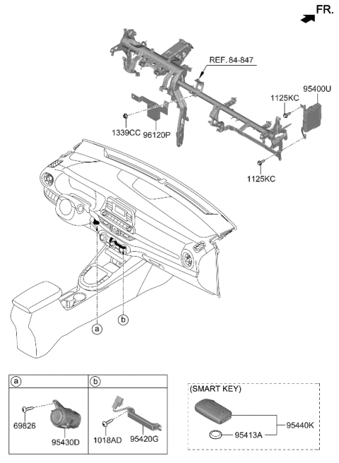 2023 Kia Forte UNIT ASSY-MOOD LAMP Diagram for 92900M6510