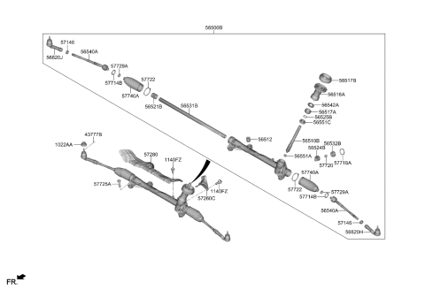 2023 Kia Forte End Assembly-Tie Rod,LH Diagram for 56820J7000