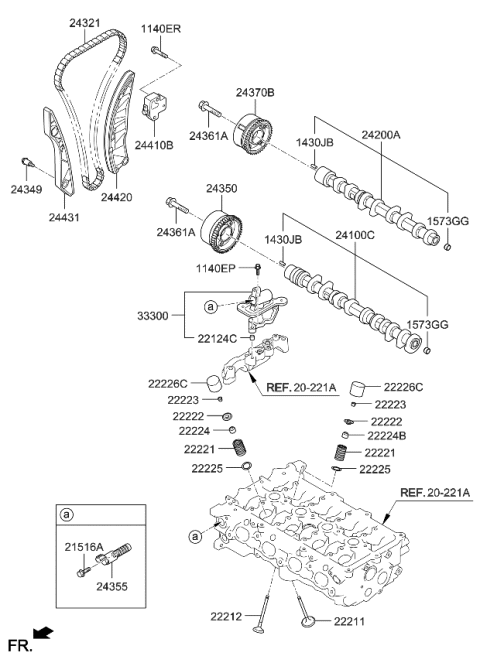 2023 Kia Forte Camshaft & Valve Diagram 1