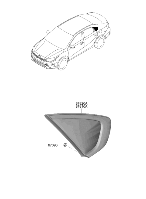 2023 Kia Forte Quarter Window Diagram