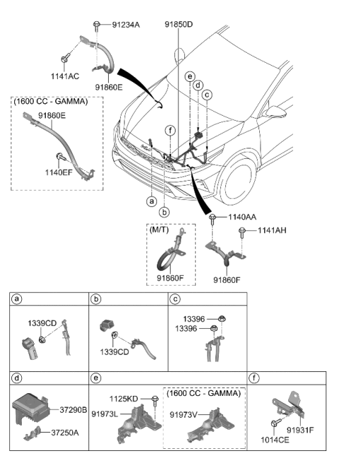 2023 Kia Forte WIRING ASSY-BATTERY Diagram for 91850M7530