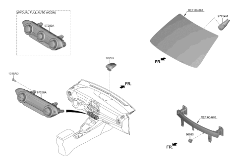 2022 Kia Forte CONTROL ASSY-HEATER Diagram for 97250M6AM0BPG