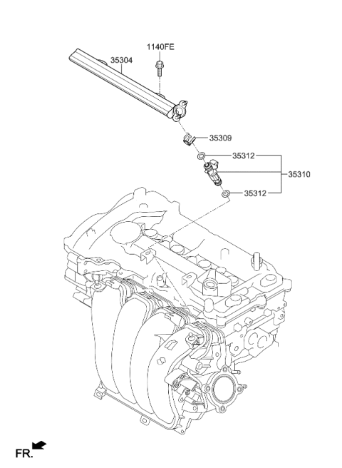 2023 Kia Forte Throttle Body & Injector Diagram 2