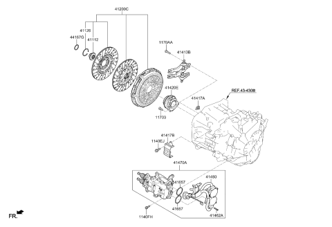 2022 Kia Forte Clutch & Release Fork Diagram 1