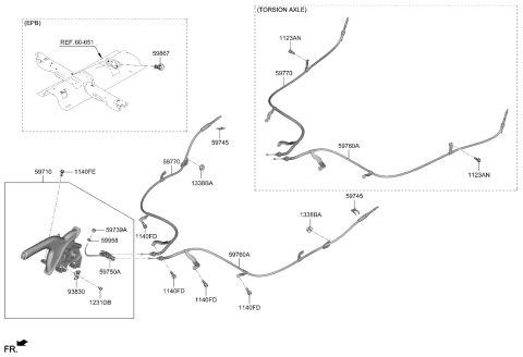 2022 Kia Forte Lever Assembly-Parking B Diagram for 59710M6050WK