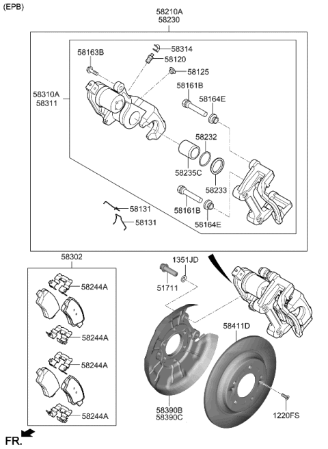 2022 Kia Forte Rear Wheel Brake Diagram 3