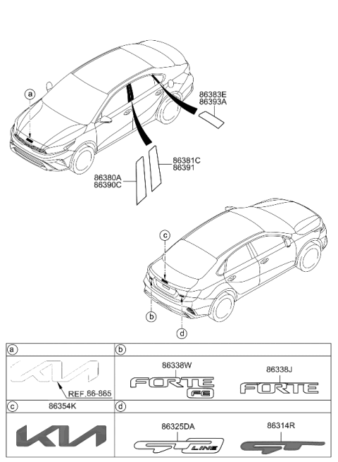 2023 Kia Forte EMBLEM-GT LINE Diagram for 86315M6250