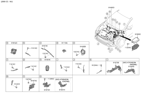 2023 Kia Forte WIRING ASSY-CONTROL Diagram for 91435M7230