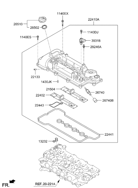 2023 Kia Forte Rocker Cover Diagram 1