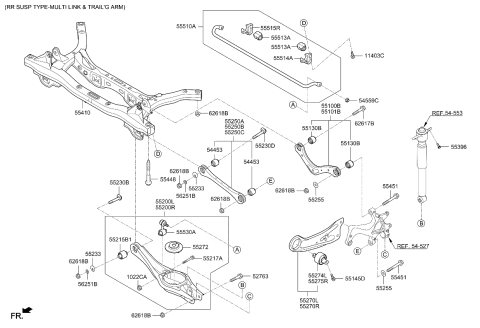 2023 Kia Forte Rear Suspension Control Arm Diagram 1