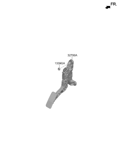 2022 Kia Forte Pedal Assembly-ACCELERAT Diagram for 32700F2110