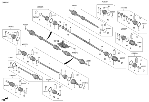 2023 Kia Forte Drive Shaft (Front) Diagram 1