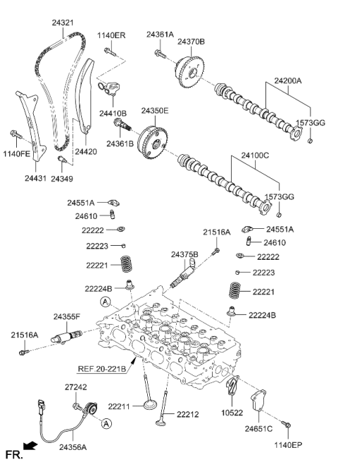 2022 Kia Forte Camshaft & Valve Diagram 2