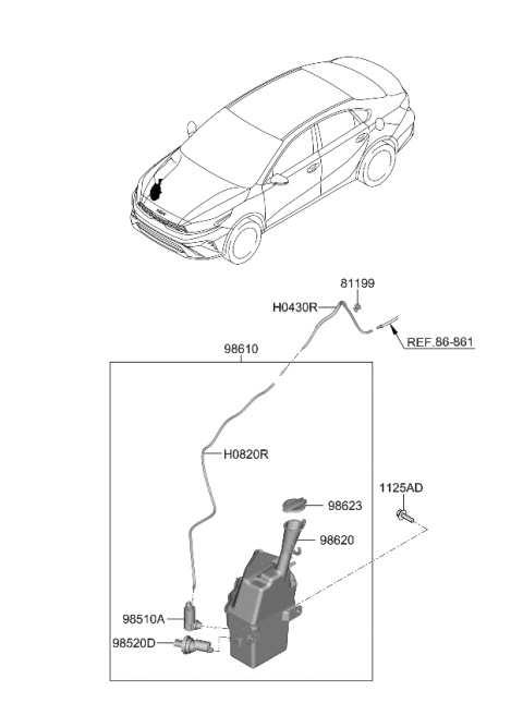 2023 Kia Forte Windshield Washer Diagram