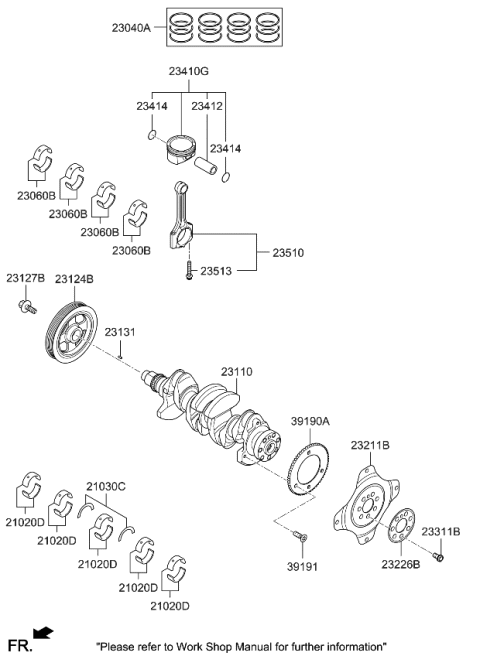 2023 Kia Forte Crankshaft & Piston Diagram 2