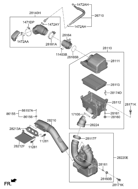 2022 Kia Forte Air Cleaner Diagram 2