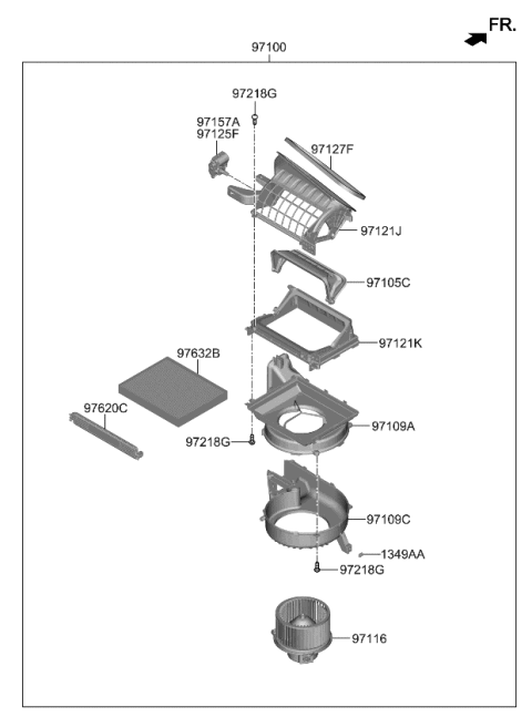 2022 Kia Forte Seal-Intake Diagram for 97127M7000