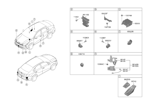 2022 Kia Forte Relay & Module Diagram 1